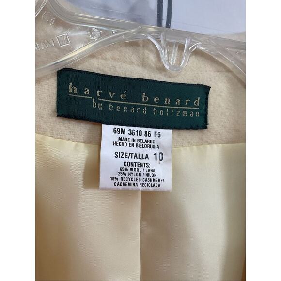 Vintage Harve’ Bernard Wool Cashmere Nylon Yellow Size 10 Blazer - Picture 5 of 10